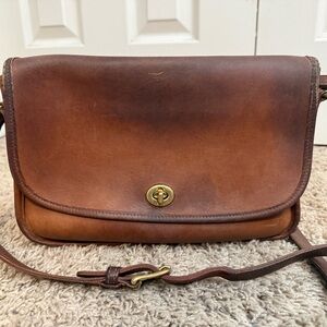 Vintage Leather Coach Crossbody Bag